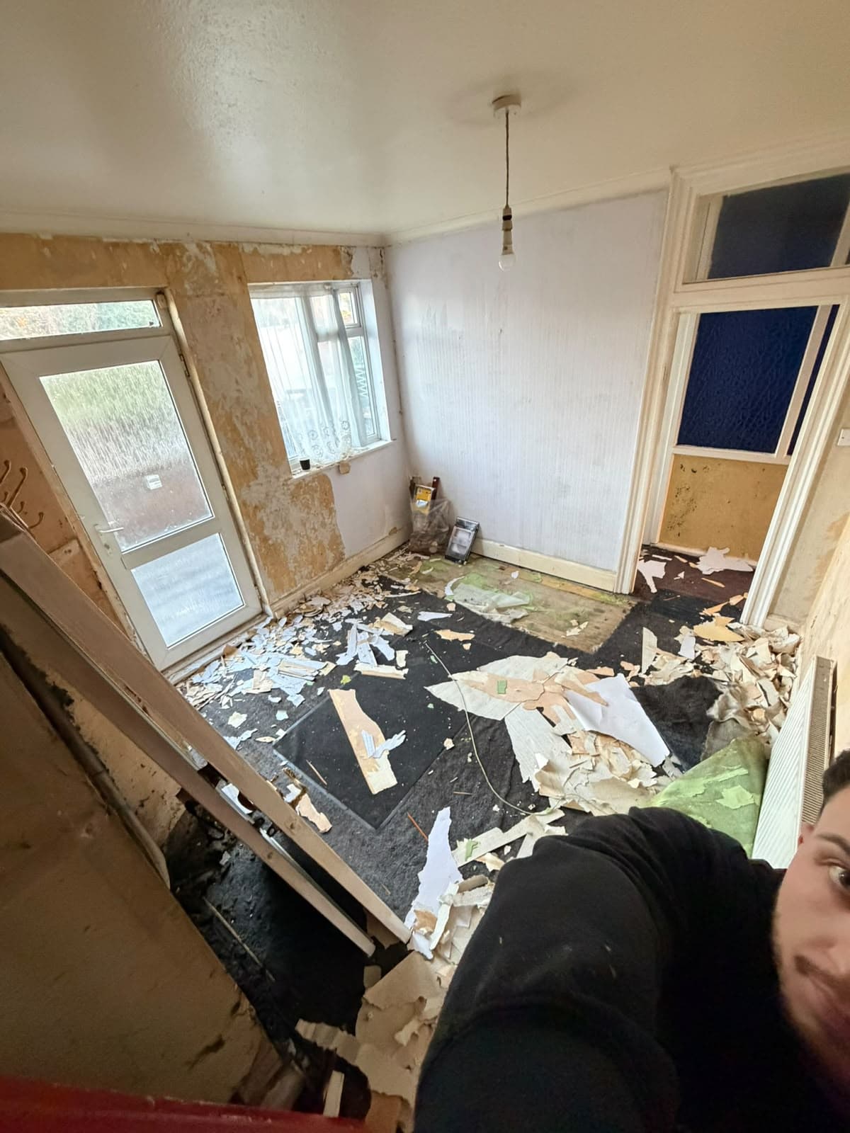 Hampden Square before works: bedroom